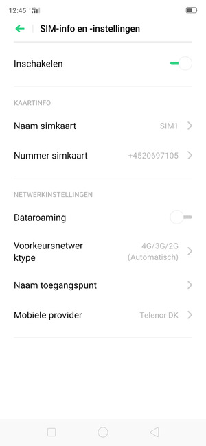 Selecteer Naam toegangspunt