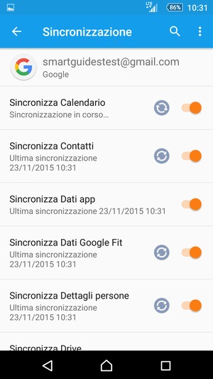 Le tue informazioni verranno sincronizzate