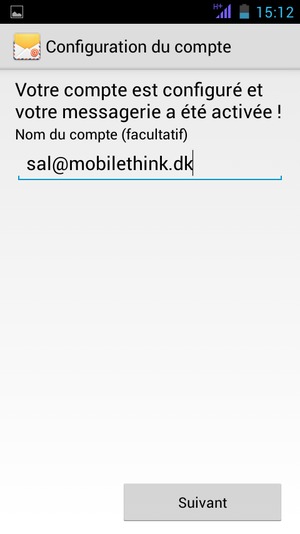 Donnez un nom à votre compte et sélectionnez Suivant
