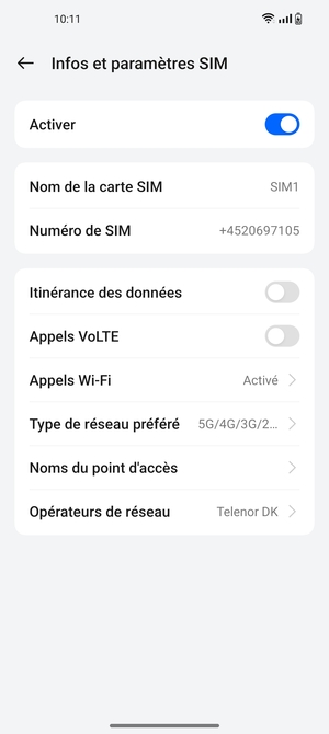 Sélectionnez Noms du point d'accès
