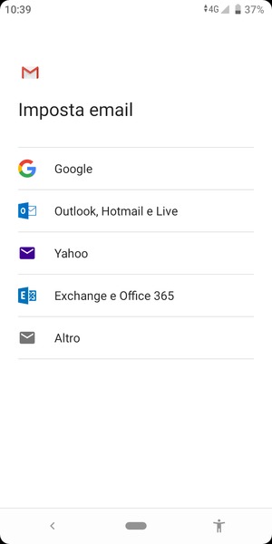 Seleziona Outlook, Hotmail e Live