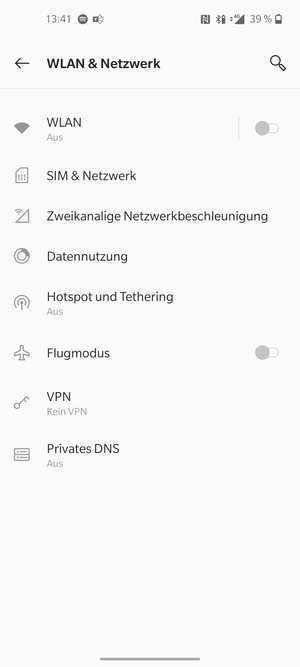 Wählen Sie Hotspot und Tethering