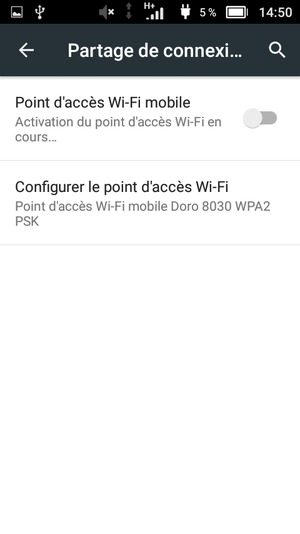 Sélectionnez Configurer le point d'accès Wi-Fi