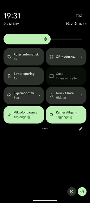 Velg Batterisparing