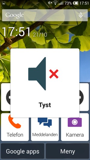 Tryck igen för att aktivera tyst läge