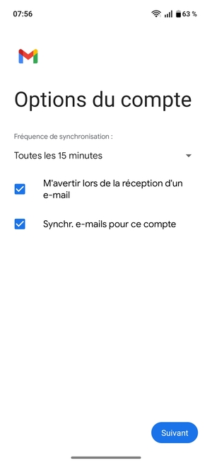 Sélectionnez Suivant