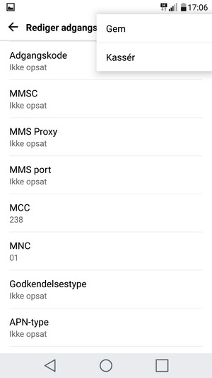 Vælg Gem