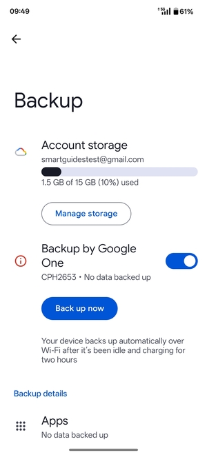 Select Account storage