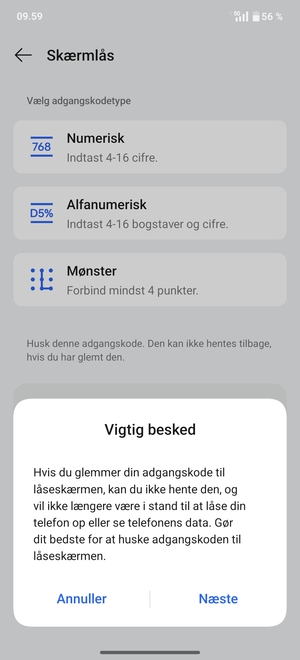 Vælg Næste
