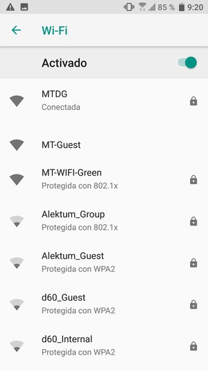 Ahora está conectado a la red Wi-Fi