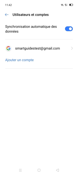 Sélectionnez votre compte Google