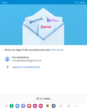 Velg GÅ TIL GMAIL