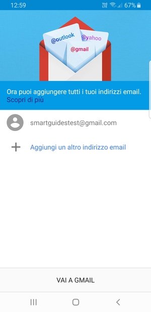Seleziona VAI A GMAIL