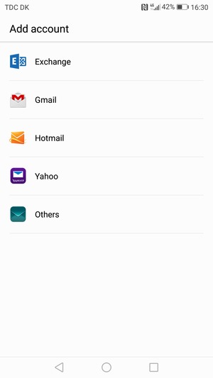 Select Gmail or Hotmail