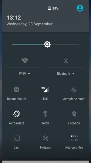 Adjust brightness to the required level