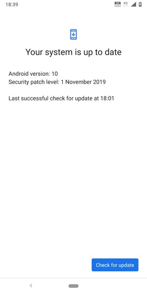 Select Check for update