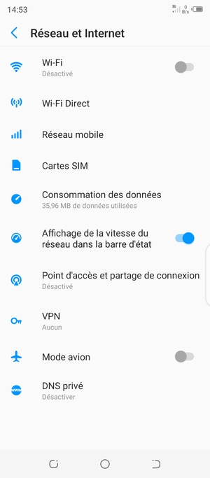 Sélectionnez Réseau mobile