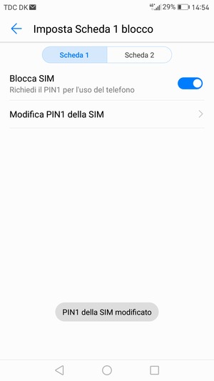 Il tuo PIN della SIM è stato modificato