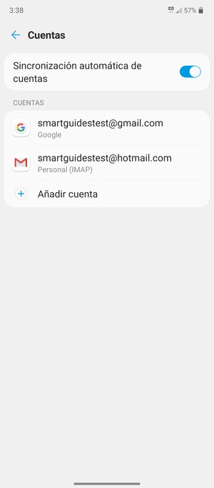 Seleccione su cuenta Google