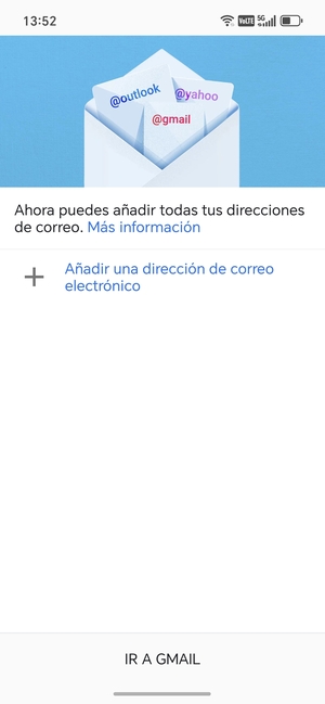 Seleccione Añadir una dirección de correo electrónico