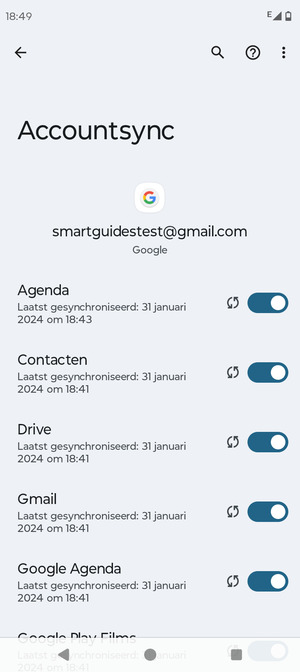 Selecteer de Menu-knop