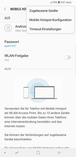 Wählen Sie Mobile Hotspot-Konfiguration
