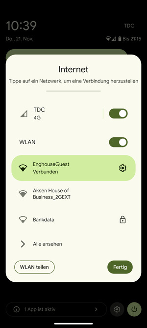Schalten Sie WLAN aus