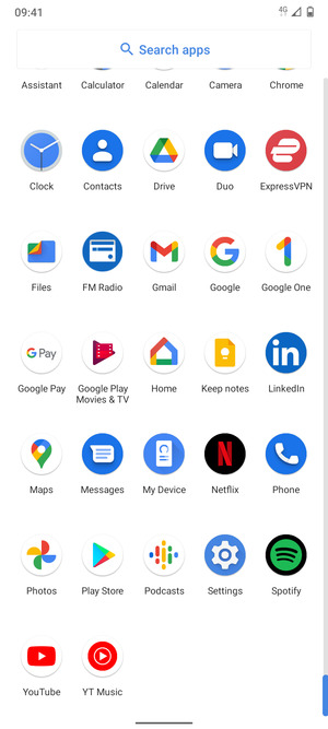 Scroll to and select Settings
