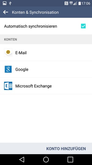 Wählen Sie Google
