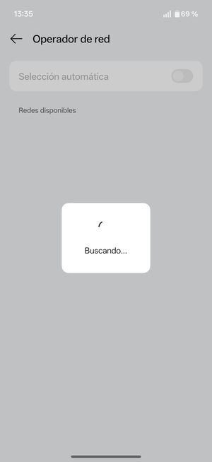 Espere a que la búsqueda termine