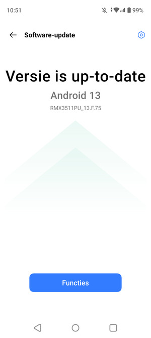 Als uw telefoon up-to-date is, zult u het volgende scherm zien