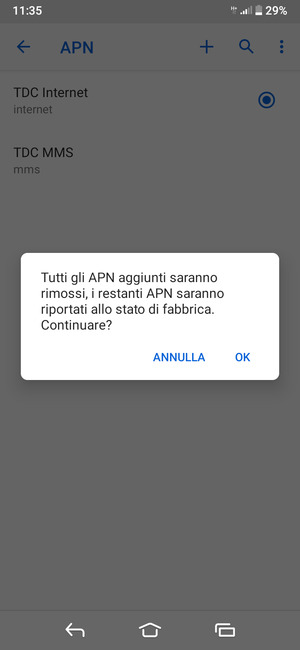 Seleziona OK