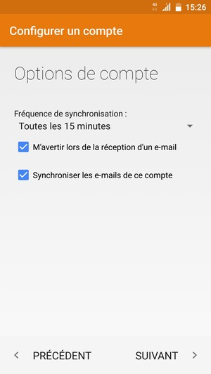 Sélectionnez SUIVANT