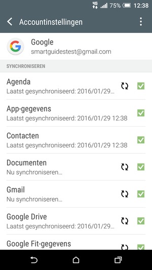 Uw gegevens worden gesynchroniseerd