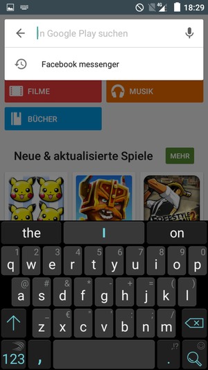 Geben Sie den Namen der App ein und wählen Sie Suchen