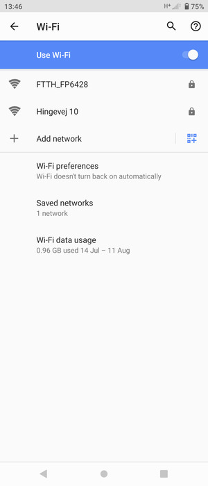 Select the wireless network you want to connect to