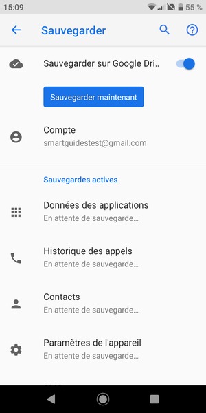 Sélectionnez Compte