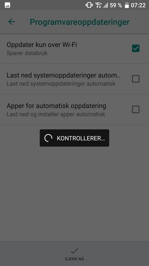 Vent til søket er ferdig
