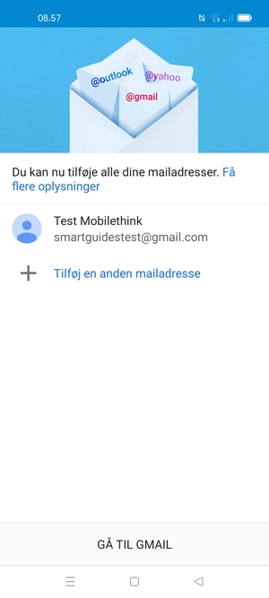 Vælg GÅ TIL GMAIL