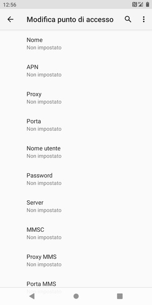 Inserisci informazioni MMS