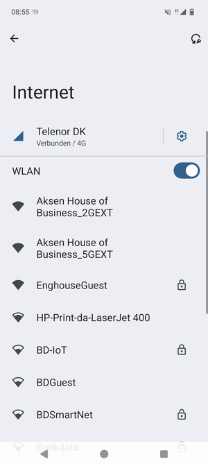 Wählen Sie das Wireless-Netzwerk, zu dem Sie eine Verbindung herstellen möchten