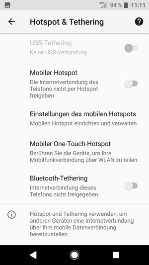 Wählen Sie Einstellungen des mobilen Hotspots