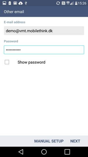 Enter your E-mail address and Password. Select NEXT