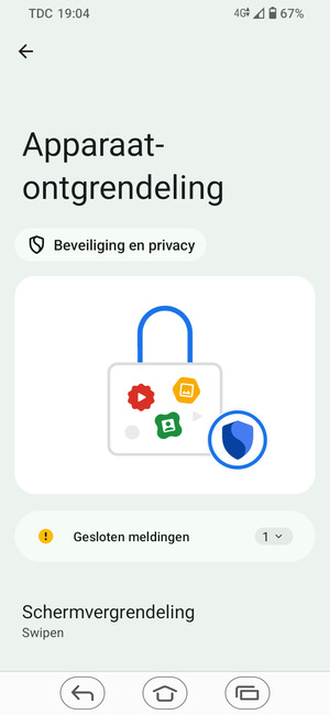 Selecteer Schermvergrendeling