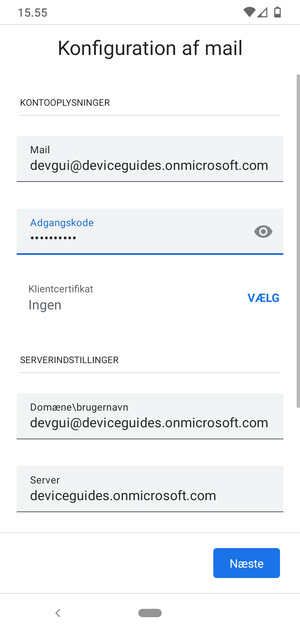 Indtast din adgangskode