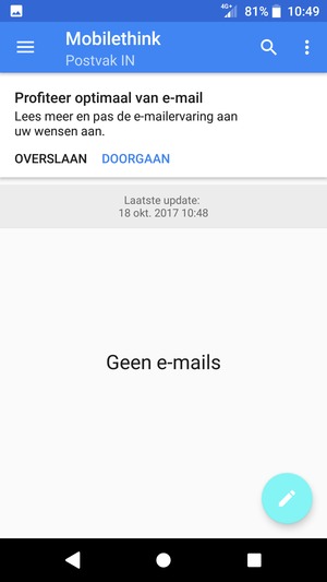 Uw account is klaar voor gebruik