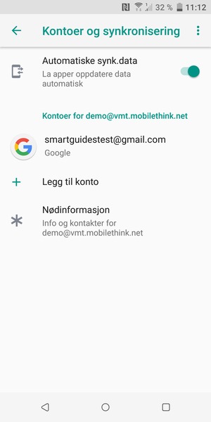 Velg din Google-konto