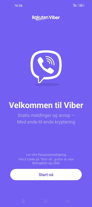 Applikasjonen er klar til bruk