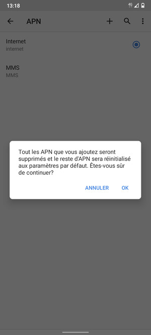 Sélectionnez OK