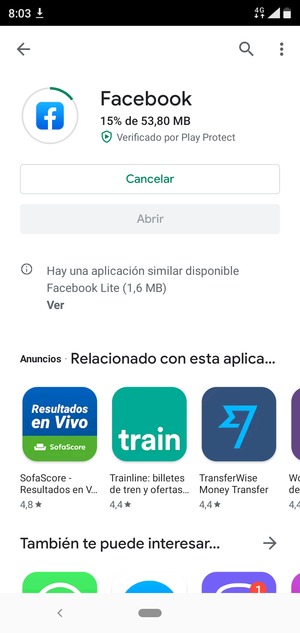 Espere a que el proceso de instalación finalice